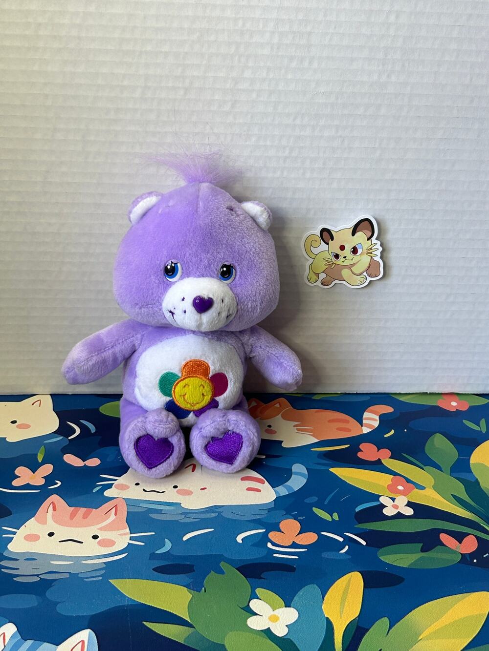 Care Bears 2003 Light Purple Harmony Bear Plush Stuffed Animal Toy Doll